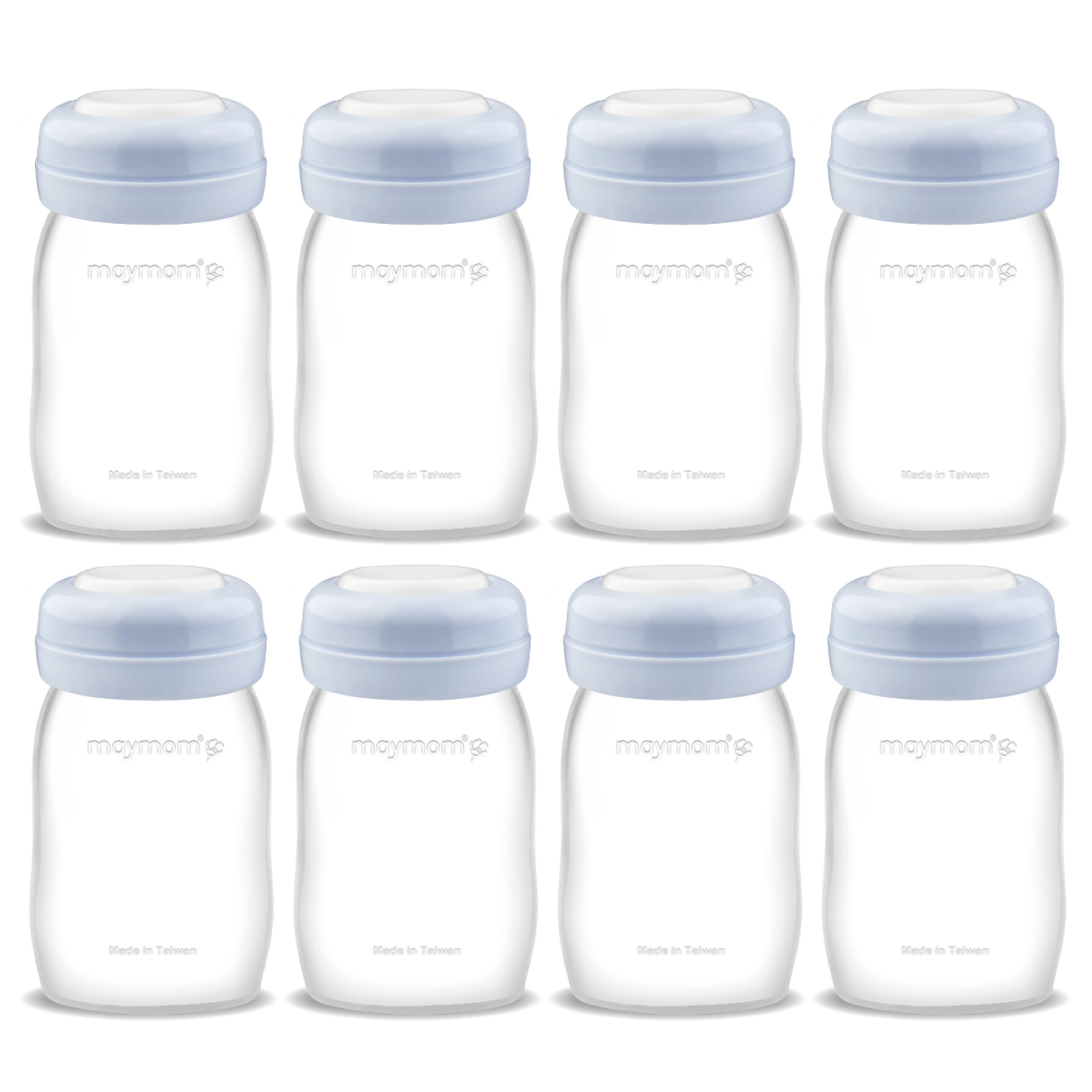 (image for) Maymom Wide Neck Breastmilk Collection n Storage Bottle 5.4 oz; 8pc. Re-markable SureSeal Disc. Fits Spectra S2 Spectra S1 Spectra 9